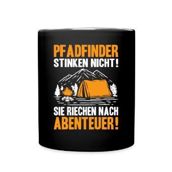 Pfadfinder Scout Pfadfinderin Camping - Tasse einfarbig - Schwarz - Vorne