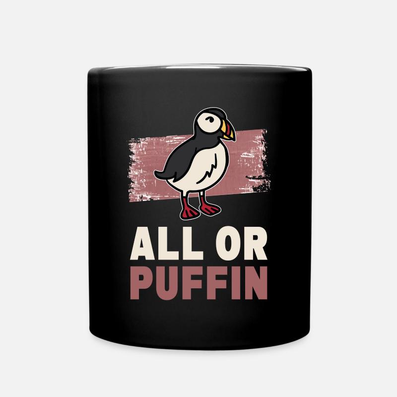 All Or Puffin - Papageitaucher Papageientaucher - Tasse einfarbig - Schwarz