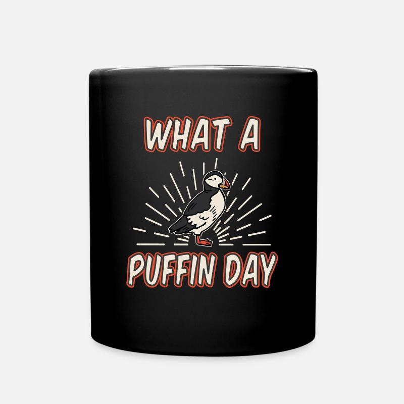 Quel jour de macareux Papageitaucher Papageientaucher - Mug uni - noir