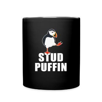 Stud Puffin Eistaucher Meeresvogel Papageitaucher - Tasse einfarbig - Schwarz - Vorne