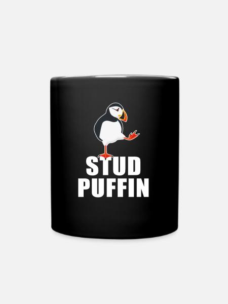 Stud Puffin Eistaucher Meeresvogel Papageitaucher - Tasse einfarbig - Schwarz