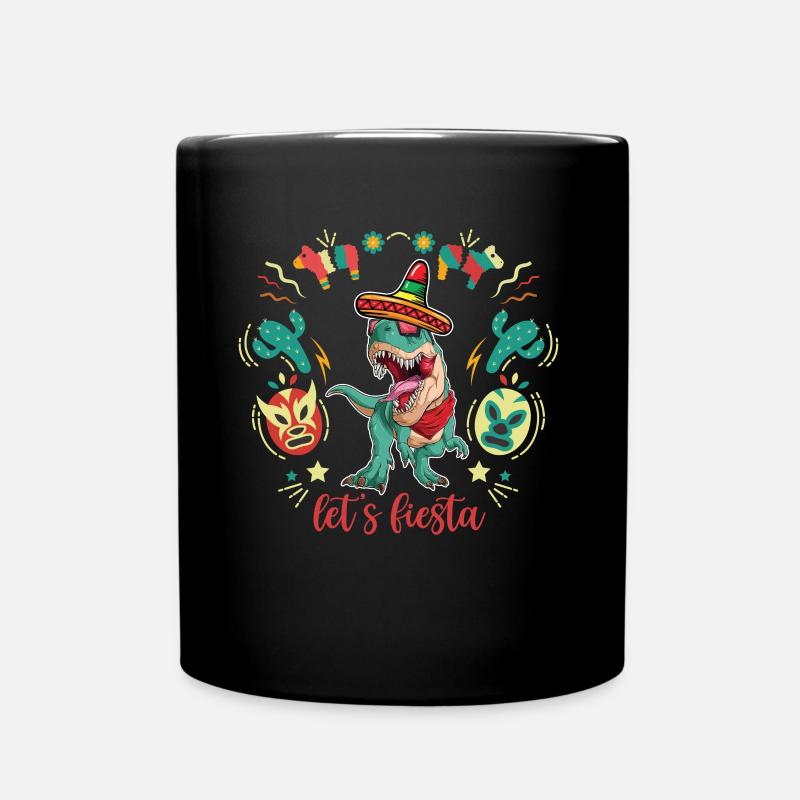 Mexikanischer Trex Sombrero Cinco De Mayo - Tasse einfarbig - Schwarz