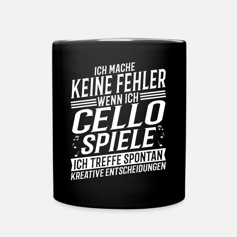 Cellist Musikinstrument Musik Cello - Tasse einfarbig - Schwarz
