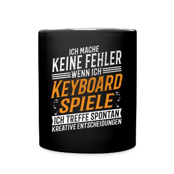 Keyboard Musiker Kreativer Keyboardspieler - Tasse einfarbig - Schwarz - Vorne