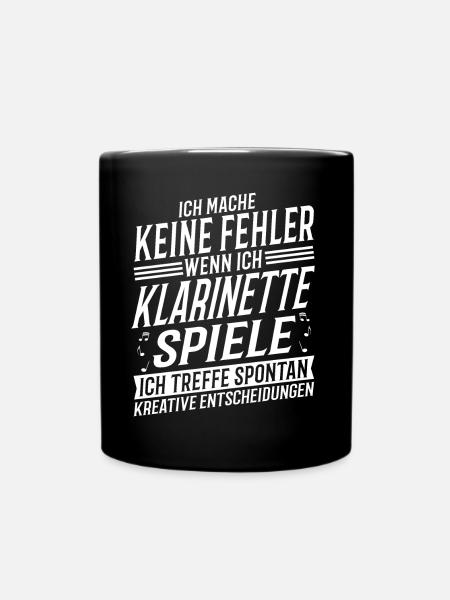 Klarinettenspieler Musikinstrument Klarinette - Tasse einfarbig - Schwarz