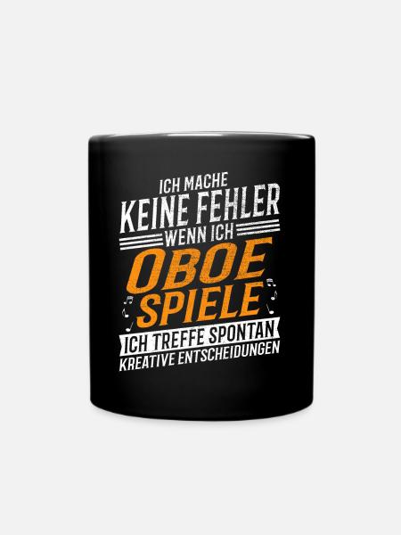 Oboe Musiker Kreativer Oboist - Tasse einfarbig - Schwarz