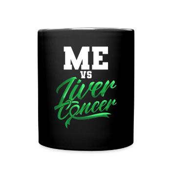 I contre le cancer du foie Cancer du foie - Mug uni - noir - Devant