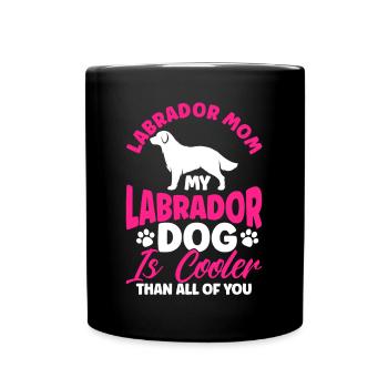 Haustier Labrador Mama Hund Labrador - Tasse einfarbig - Schwarz - Vorne
