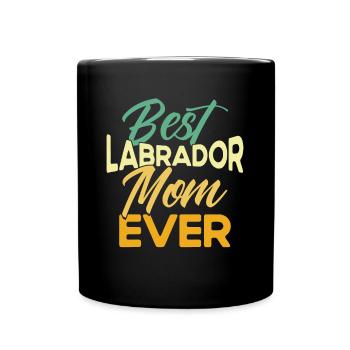 Haustier Labrador Mama Hund Labrador - Tasse einfarbig - Schwarz - Vorne