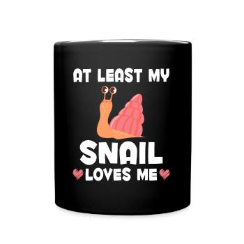 L’escargot m’aime les femmes Drôle - Mug uni - noir - Devant