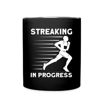 Motivation Streak Running Runner Marathon - Mug uni - noir - Devant