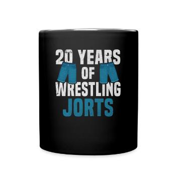20 ans de lutte Jorts Wrestler Gift - Mug uni - noir - Devant
