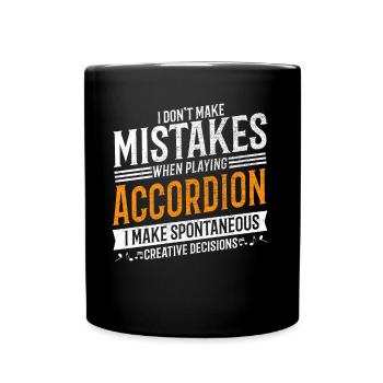 Akkordeon Kreativer Akkordeonspieler - Tasse einfarbig - Schwarz - Vorne