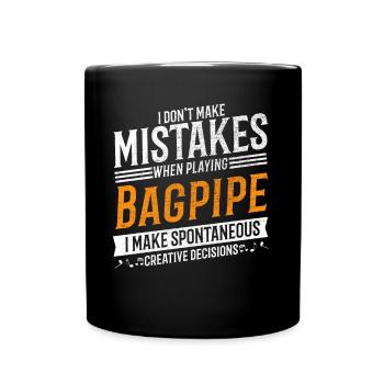 Bagpipes Music lovers Bagpipers - Full Colour Mug - black - Front