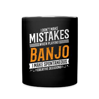 Banjo Music Lover Lecteur de Banjo Créatif - Mug uni - noir - Devant