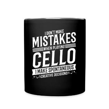 Cellist Musikinstrument Musik Cello - Tasse einfarbig - Schwarz - Vorne