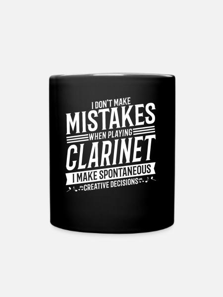 Clarinet Spieler Musikinstrument Musik Clarinet - Tasse einfarbig - Schwarz