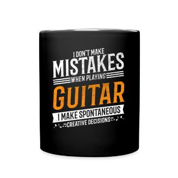 Guitar Music Lovers Creative Guitarist - Full Colour Mug - black - Front