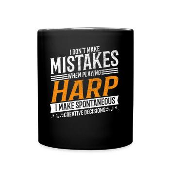 Harpe Amateur de Musique Harpiste Créative - Mug uni - noir - Devant