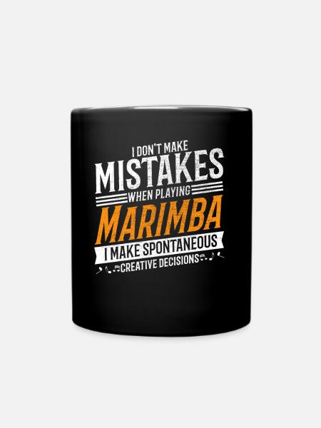 Marimba Musikliebhaber Kreativer Marimba-Spieler - Tasse einfarbig - Schwarz
