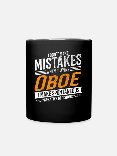 Oboe Musikliebhaber Kreativer Oboespieler - Tasse einfarbig - Schwarz