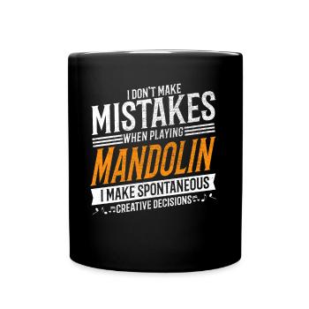 Mandolin Music Lovers Mandolin Player - Full Colour Mug - black - Front