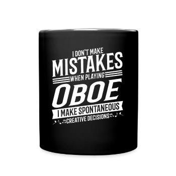 Oboe Player Musical Instrument Music Oboist - Full Colour Mug - black - Front