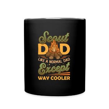 Scout Dad like a normal dad, only much cooler - Full Colour Mug - black - Front