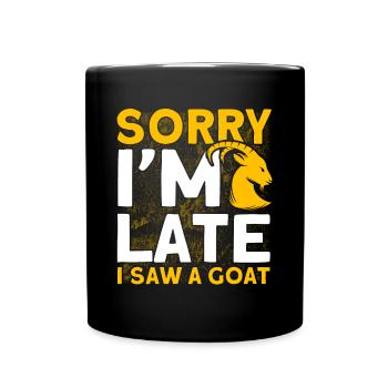 Vintage Retro Goat Breeder Goat Goat Lover - Full Colour Mug - black - Front