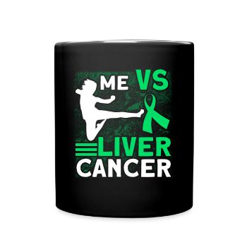 I against liver cancer Liver cancer - Full Colour Mug - black - Front