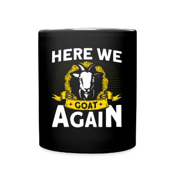 Vintage Retro Goat Breeder Goat Goat Lover - Full Colour Mug - black - Front