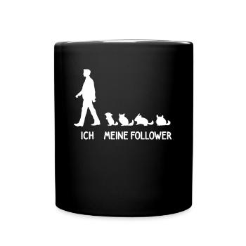 Ich Meine Follower Chinchilla Liebhaber Nager Fan - Tasse einfarbig - Schwarz - Vorne