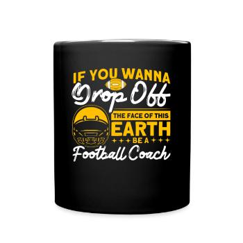 Become a football coach - Full Colour Mug - black - Front