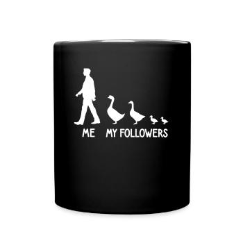 Ich Meine Follower Gänse Liebhaber Gans Züchter - Tasse einfarbig - Schwarz - Vorne