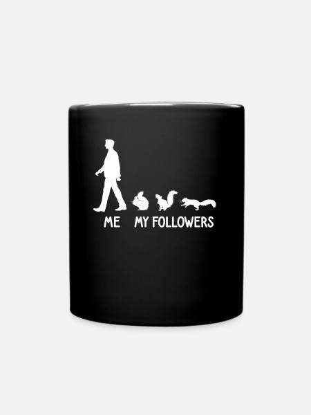 Ich Meine Follower Eichhörnchen Liebhaber Nager - Tasse einfarbig - Schwarz