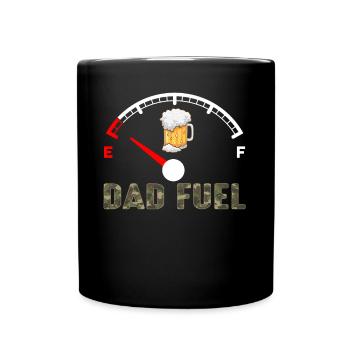 Dad Fuel Beer Dad Fathers Day - Tasse einfarbig - Schwarz - Vorne