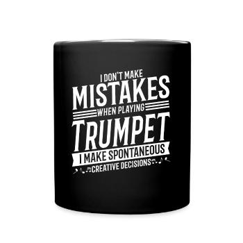 Trumpet Player Musical Instrument Music Trumpet - Full Colour Mug - black - Front