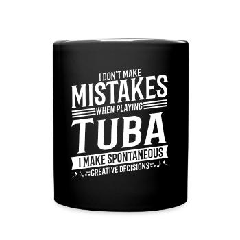 Tuba-Spieler Musikinstrument Musik Tuba - Tasse einfarbig - Schwarz - Vorne