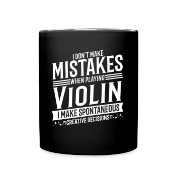 Violin Player Musical Instrument Music Violinist - Full Colour Mug - black - Front