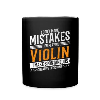 Violin Music Lovers Creative Violinist - Full Colour Mug - black - Front