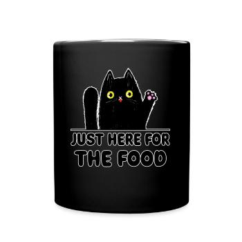 Foodie Kitty Femmes Drôle de Chat - Mug uni - noir - Devant