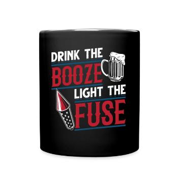 USA Bierliebhaber 4. Juli Feuerwerksdirektor - Tasse einfarbig - Schwarz - Vorne