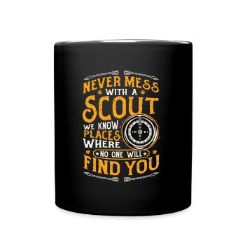 Ne jouez jamais avec un scout - Mug uni - noir - Devant