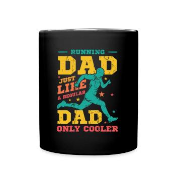 Courir papa, tout comme un papa ordinaire, seulement plus cool - Mug uni - noir - Devant
