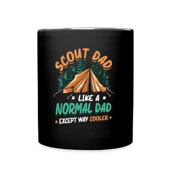 Scout Dad like a normal dad, only much cooler - Full Colour Mug - black - Front