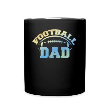 Football Dad Fathers Day - Tasse einfarbig - Schwarz - Vorne