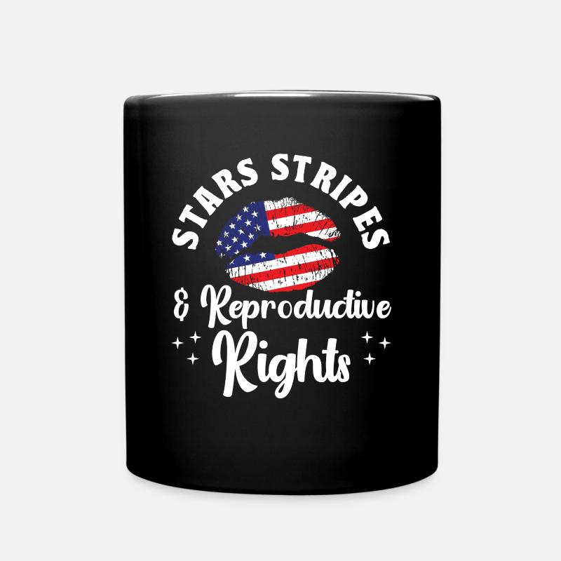 Strisce a stelle e diritti riproduttivi - Tazza monocolore - nero
