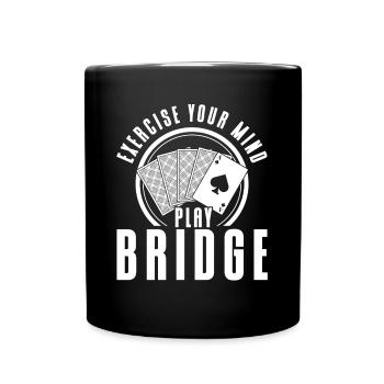 Entraînez le jeu de l’ Bridge - Mug uni - noir - Devant