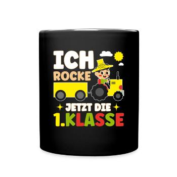 Ich Rocke Jetzt Die 1.Klasse Schulbeginn - Tasse einfarbig - Schwarz - Vorne