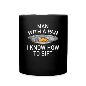 Man With A Pan Gold Prospector Gold Digger Gold Finder - Full Colour Mug - black - Front